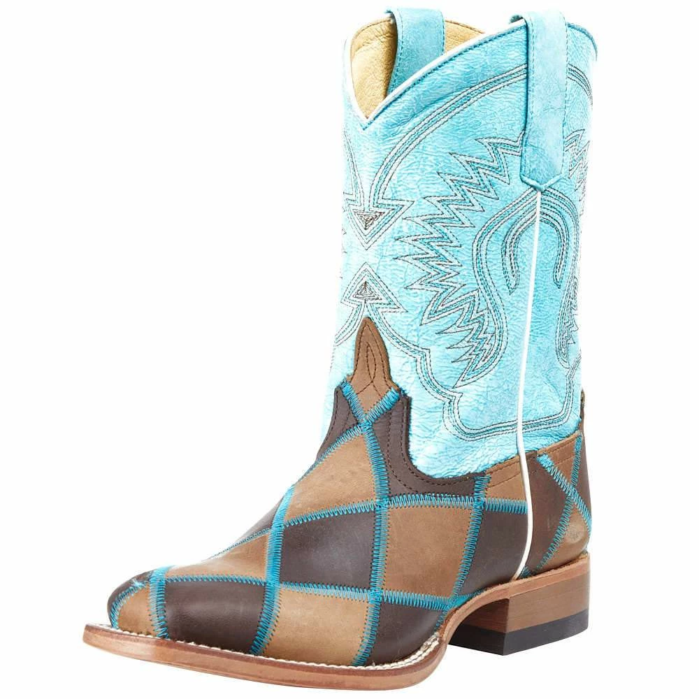 Horsepower Boots Kid's Insane In The Membrane Patchwork Cowboy Boots 3 Horsepower Boots Kid's Insane In The Membrane Patchwork Cowboy Boots
