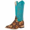 Horsepower Boots Men`s Top Hand Cigar Matte Bass Patchwork 13` Turquoise Top Boot -Justin Boots Store 149949 default l