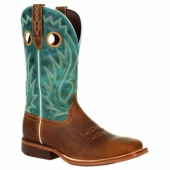 Durango Boots Men`s Golden Brown 12` Turquoise Top Cowboy Boot