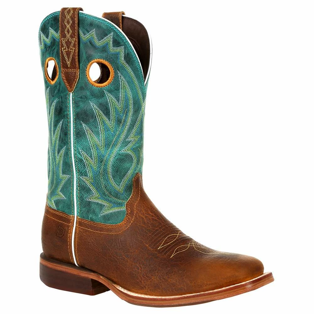 Durango Boots Men`s Golden Brown 12` Turquoise Top Cowboy Boot 8 Durango Boots Men`s Golden Brown 12` Turquoise Top Cowboy Boot - Image 6