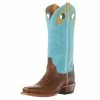 Justin Boots Women's Hattie Saddle Tan 13` Turquoise Square Toe Boot 2 Justin Boots Women's Hattie Saddle Tan 13` Turquoise Square Toe Boot -Justin Boots Store 152737 default l