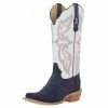 R Watson Boots R Women Blue Roughout 13in White Boot