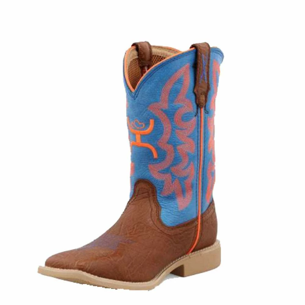 Twisted X Youth Hooey Cognac Shoulder With Neon Top Cowboy Boots 3 Twisted X Youth Hooey Cognac Shoulder With Neon Top Cowboy Boots