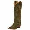 Justin Boots Womens Olive Suede Vintage Clara 15in Matching Top Boot -Justin Boots Store 158528 default l