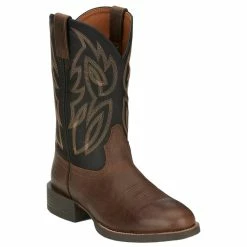 Justin Boots Men's Brown Rendon Stampede Western Round Toe Boot