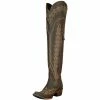 Lane Boots Women's Lexington OTK Brown Crackle Snip Toe Boot -Justin Boots Store 160100 default l