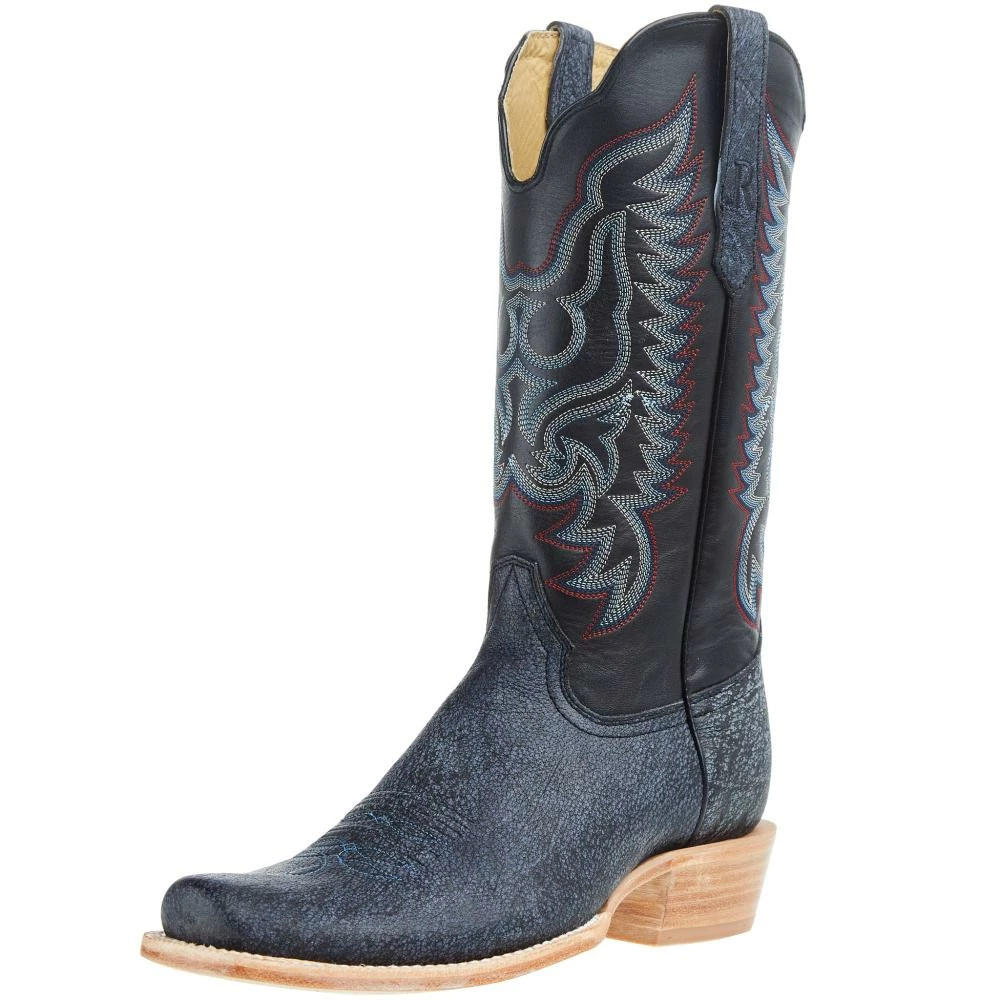 R Watson Boots Men`s Blue Cape Buffalo 13in Midnight Blue Sinatra Cowhide Top Boot 3 R Watson Boots Men`s Blue Cape Buffalo 13in Midnight Blue Sinatra Cowhide Top Boot