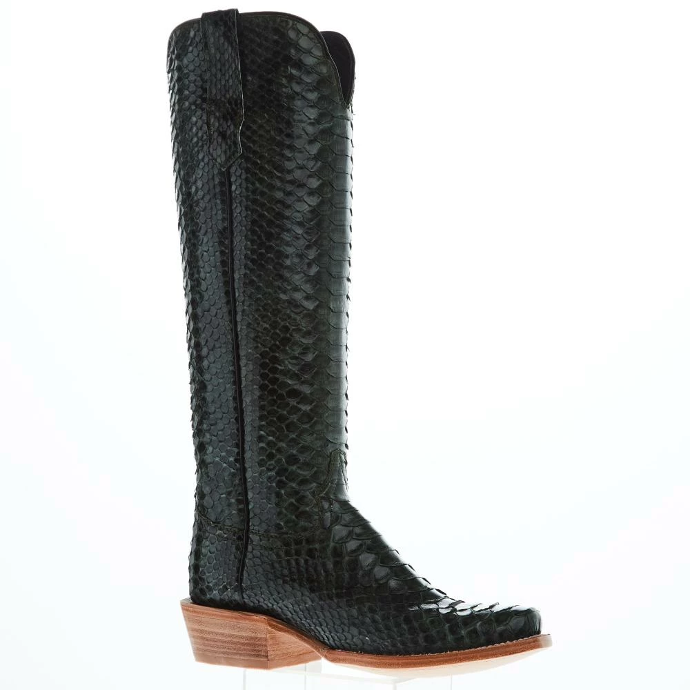 R Watson Boots Women's Dark Green Python 17 In Top Cowgirl Boot 3 R Watson Boots Women's Dark Green Python 17 In Top Cowgirl Boot