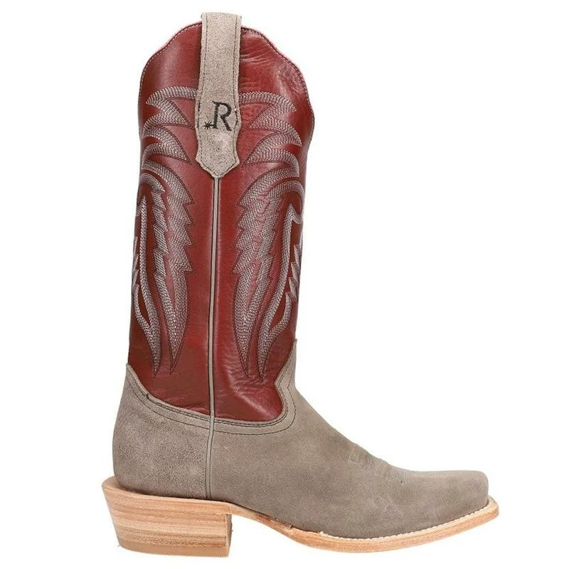R Watson Boots Womens Charcoal Roughout 13 In Dark Cherry Sinatra Top Cowgirl Boot 3 R Watson Boots Womens Charcoal Roughout 13 In Dark Cherry Sinatra Top Cowgirl Boot