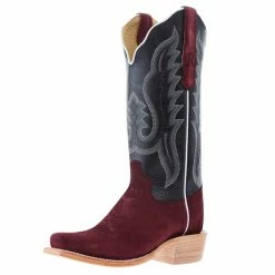 R Watson Boots R Women's Rhubarb Rough Out 13 In Top Cowgirl Boot