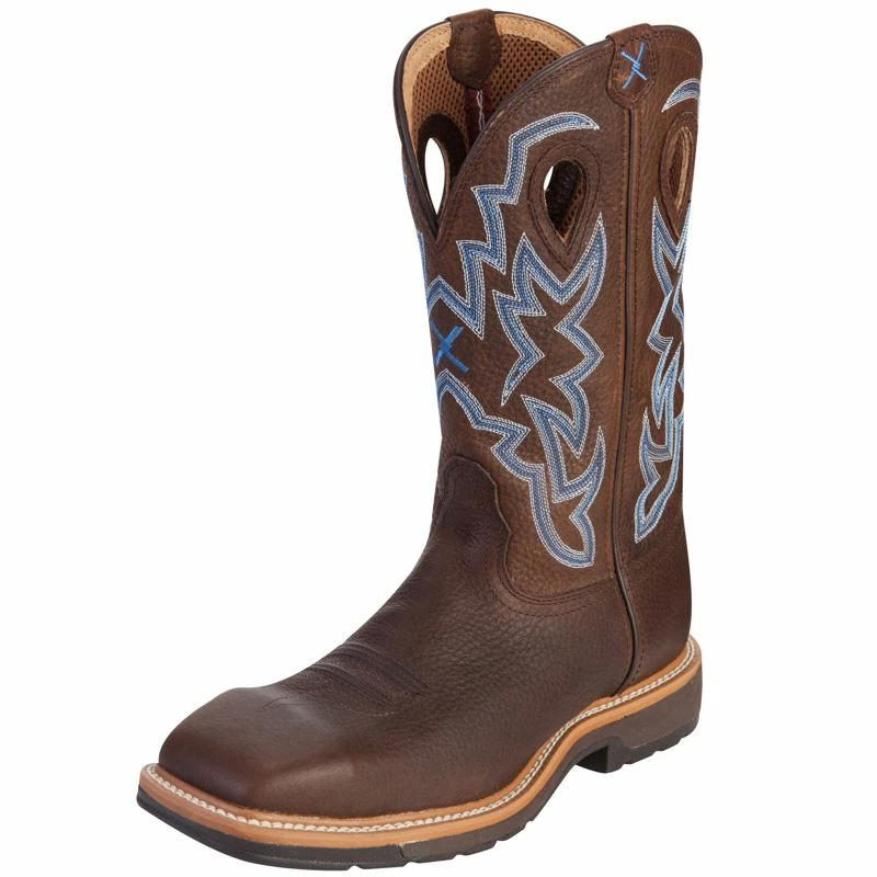 Twisted X Men's Brown Pebble Steel Toe Lite Weight Cowboy Work Boots 3 Twisted X Men's Brown Pebble Steel Toe Lite Weight Cowboy Work Boots
