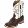Roper Infant Brown Ostrich Print Cowboy Boots -Justin Boots Store 18475 default l