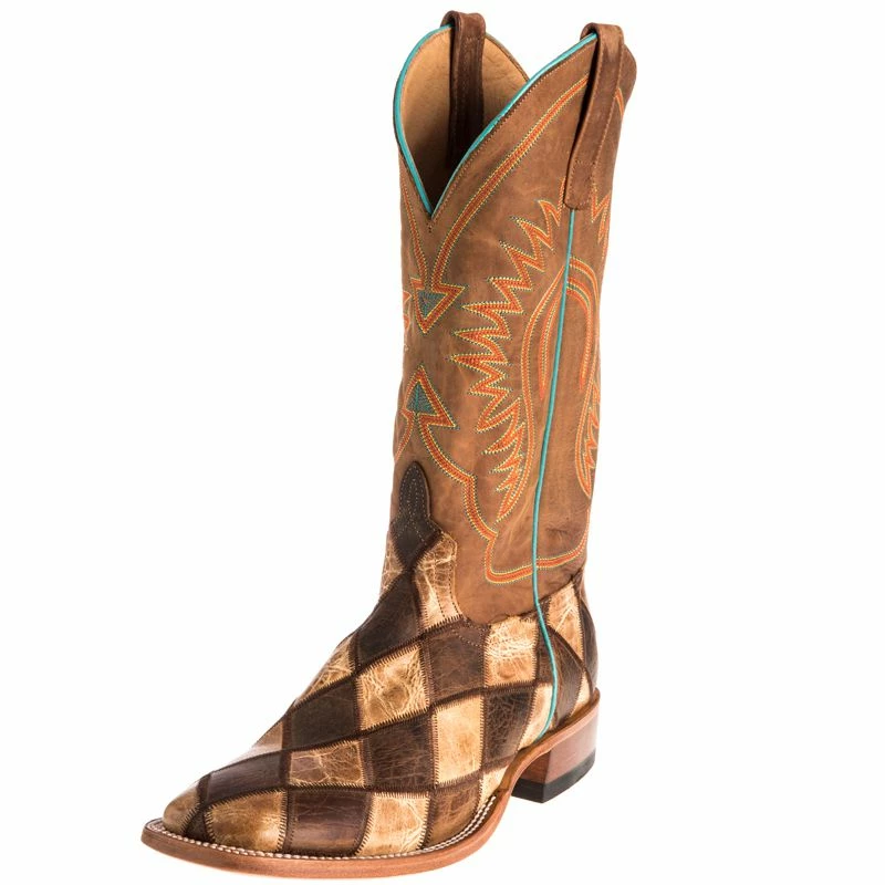 Horsepower Boots Men's Crazy Train Patchwork Cowboy Boots 3 Horsepower Boots Men's Crazy Train Patchwork Cowboy Boots
