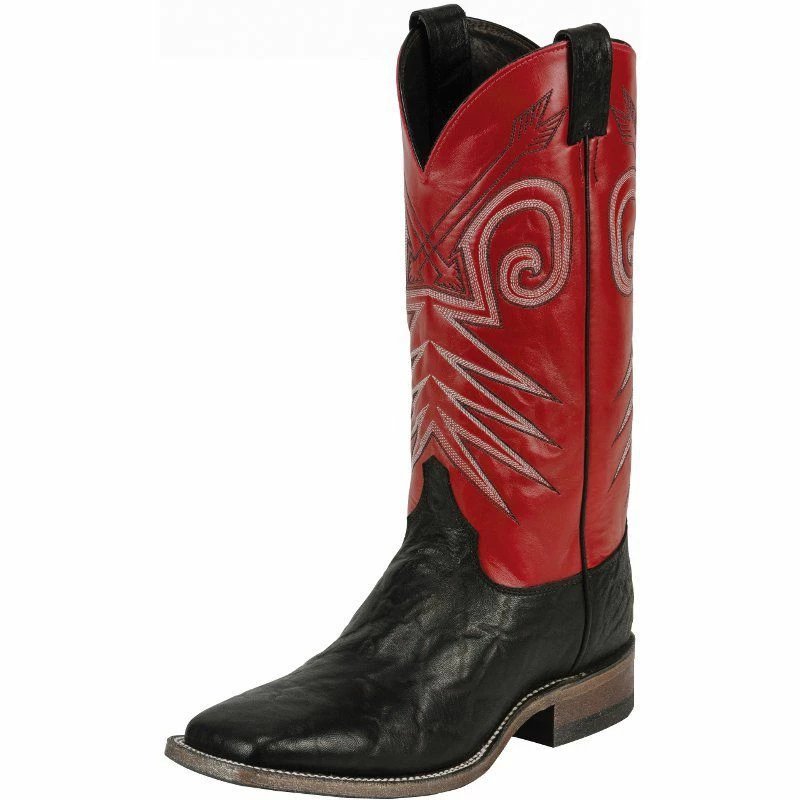 Men's Justin Bent Rail Black Wildebeest Cowboy Boots 3 Men's Justin Bent Rail Black Wildebeest Cowboy Boots