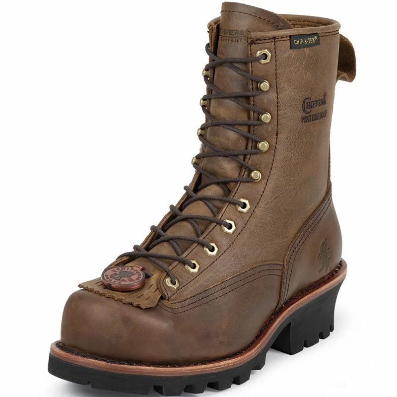 Chippewa Footwear Men's Steel Toe Waterproof Lace Logger Work Boots 3 Chippewa Footwear Men's Steel Toe Waterproof Lace Logger Work Boots