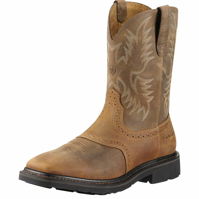Men's Ariat Sierra Aged Bark Steel Toe Work Boots 3 Men's Ariat Sierra Aged Bark Steel Toe Work Boots