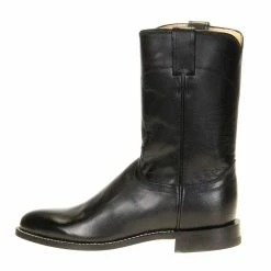 Justin Boots Men's Classic Black Kipskin Roper Cowboy Boots 9 Justin Boots Men's Classic Black Kipskin Roper Cowboy Boots -Justin Boots Store 3133 2