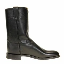 Justin Boots Men's Classic Black Kipskin Roper Cowboy Boots 11 Justin Boots Men's Classic Black Kipskin Roper Cowboy Boots -Justin Boots Store 3133 4