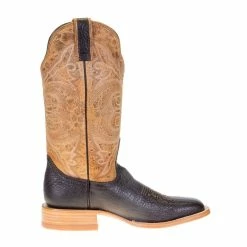 Hondo Enterprises Inc Men's Hondo Chocolate Spanish Shoulder 13in. Tan Oryx Carter Top Boots -Justin Boots Store 3211 4