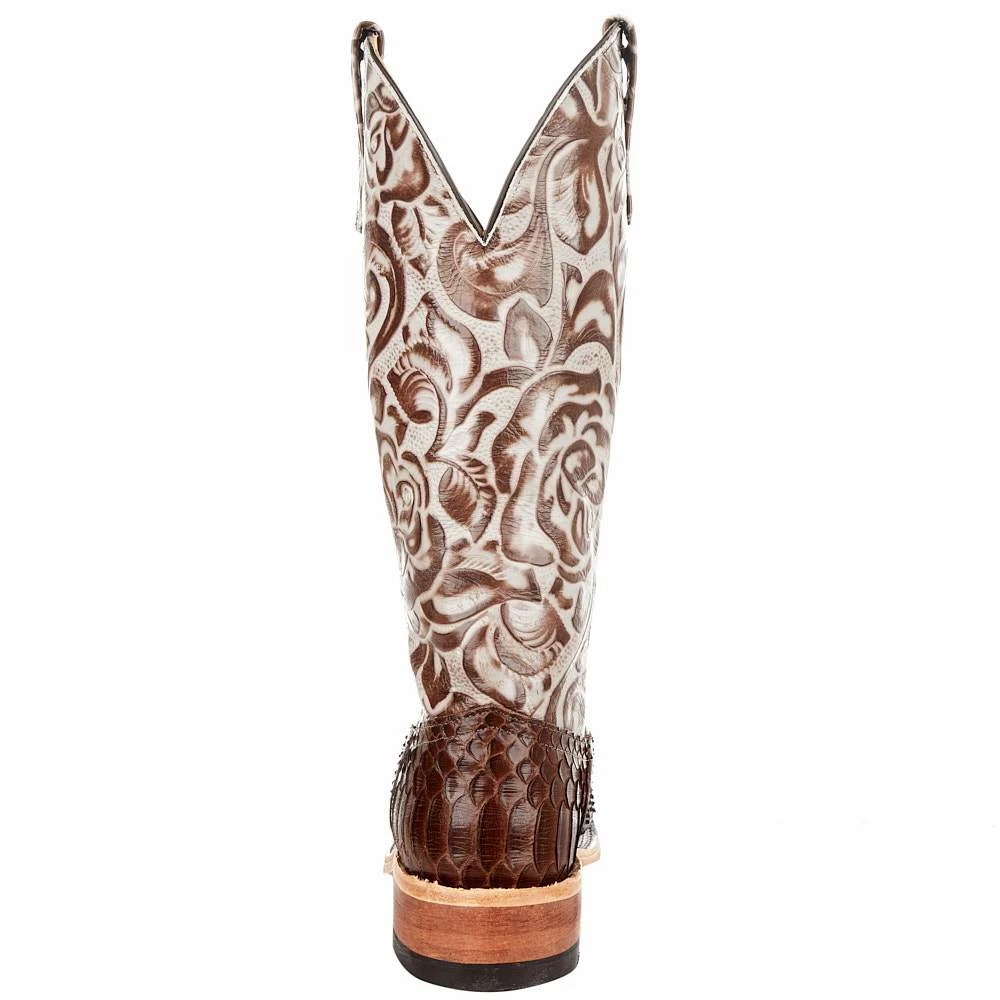 Anderson Bean Women`s AB Dark Brown Matte Python Rusty Old Tin Roof Cowgirl Boots 6 Anderson Bean Women`s AB Dark Brown Matte Python Rusty Old Tin Roof Cowgirl Boots - Image 4
