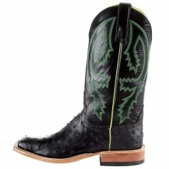 Rios Of Mercedes Men's Anderson Bean Black Full Quill Ostrich 13in. Black Kidskin Top Square Toe Boots 9 Rios Of Mercedes Men's Anderson Bean Black Full Quill Ostrich 13in. Black Kidskin Top Square Toe Boots -Justin Boots Store 332395 3