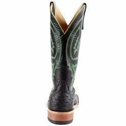 Rios Of Mercedes Men's Anderson Bean Black Full Quill Ostrich 13in. Black Kidskin Top Square Toe Boots 10 Rios Of Mercedes Men's Anderson Bean Black Full Quill Ostrich 13in. Black Kidskin Top Square Toe Boots -Justin Boots Store 332395 4