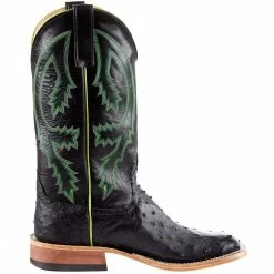 Rios Of Mercedes Men's Anderson Bean Black Full Quill Ostrich 13in. Black Kidskin Top Square Toe Boots 11 Rios Of Mercedes Men's Anderson Bean Black Full Quill Ostrich 13in. Black Kidskin Top Square Toe Boots -Justin Boots Store 332395 5