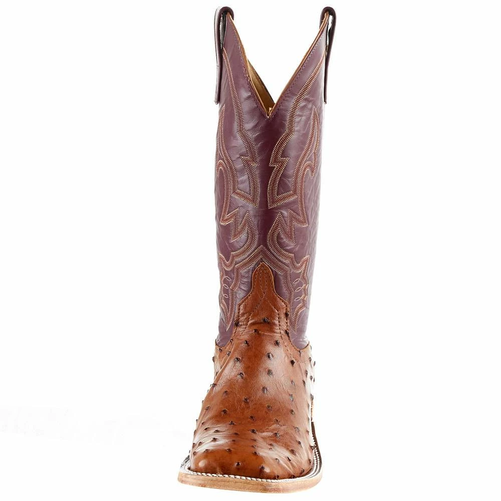 Anderson Bean Men'sAnderson Bean Peanut Full Quill Ostrich 13in. Burgundy Glove Top Boots 5 Anderson Bean Men'sAnderson Bean Peanut Full Quill Ostrich 13in. Burgundy Glove Top Boots - Image 3
