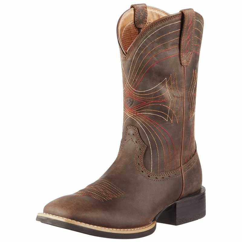 Ariat Men's Sport Distressed Brown Cowboy Boots 3 Ariat Men's Sport Distressed Brown Cowboy Boots
