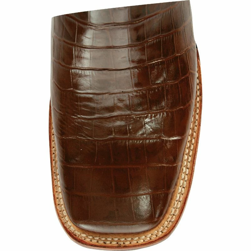 Ferrini Men's Chocolate Gator Belly Print Cowboy Boots 4 Ferrini Men's Chocolate Gator Belly Print Cowboy Boots - Image 2