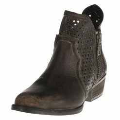 Circle G Women's Black Cut Out Shortie Cowgirl Boots