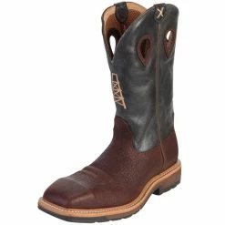 Twisted X Men's Oiled Cognac Steel Toe Lite Weight Cowboy Work Boots