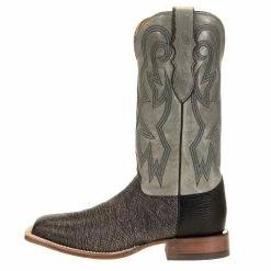 Justin Boots Men's AQHA Antracite Goat 13in. Seaglass Cowhide Top Square Toe 10 Justin Boots Men's AQHA Antracite Goat 13in. Seaglass Cowhide Top Square Toe -Justin Boots Store 7060 2