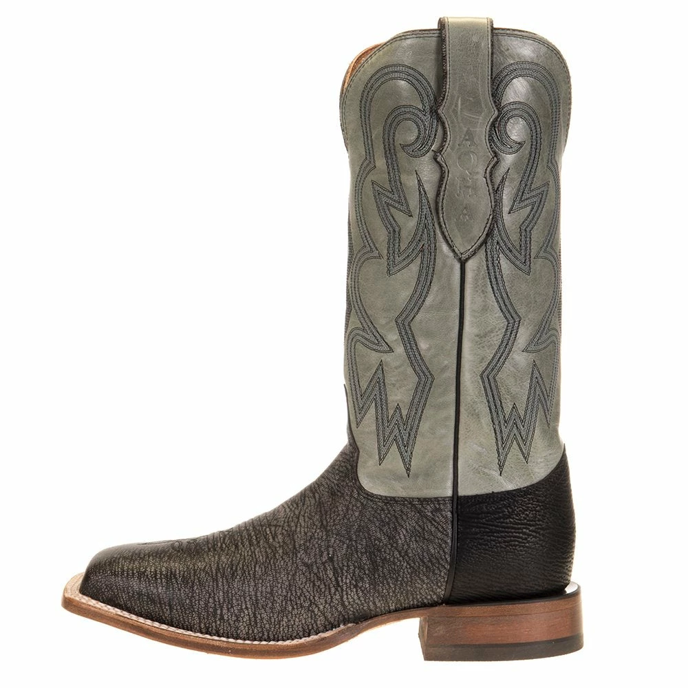 Justin Boots Men's AQHA Antracite Goat 13in. Seaglass Cowhide Top Square Toe 5 Justin Boots Men's AQHA Antracite Goat 13in. Seaglass Cowhide Top Square Toe - Image 3