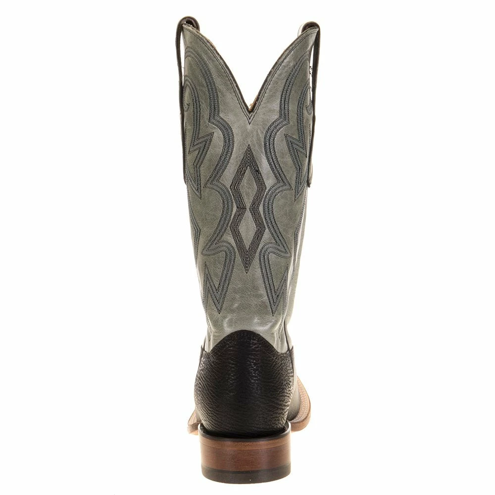 Justin Boots Men's AQHA Antracite Goat 13in. Seaglass Cowhide Top Square Toe 6 Justin Boots Men's AQHA Antracite Goat 13in. Seaglass Cowhide Top Square Toe - Image 4