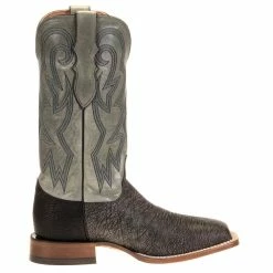 Justin Boots Men's AQHA Antracite Goat 13in. Seaglass Cowhide Top Square Toe 12 Justin Boots Men's AQHA Antracite Goat 13in. Seaglass Cowhide Top Square Toe -Justin Boots Store 7060 4