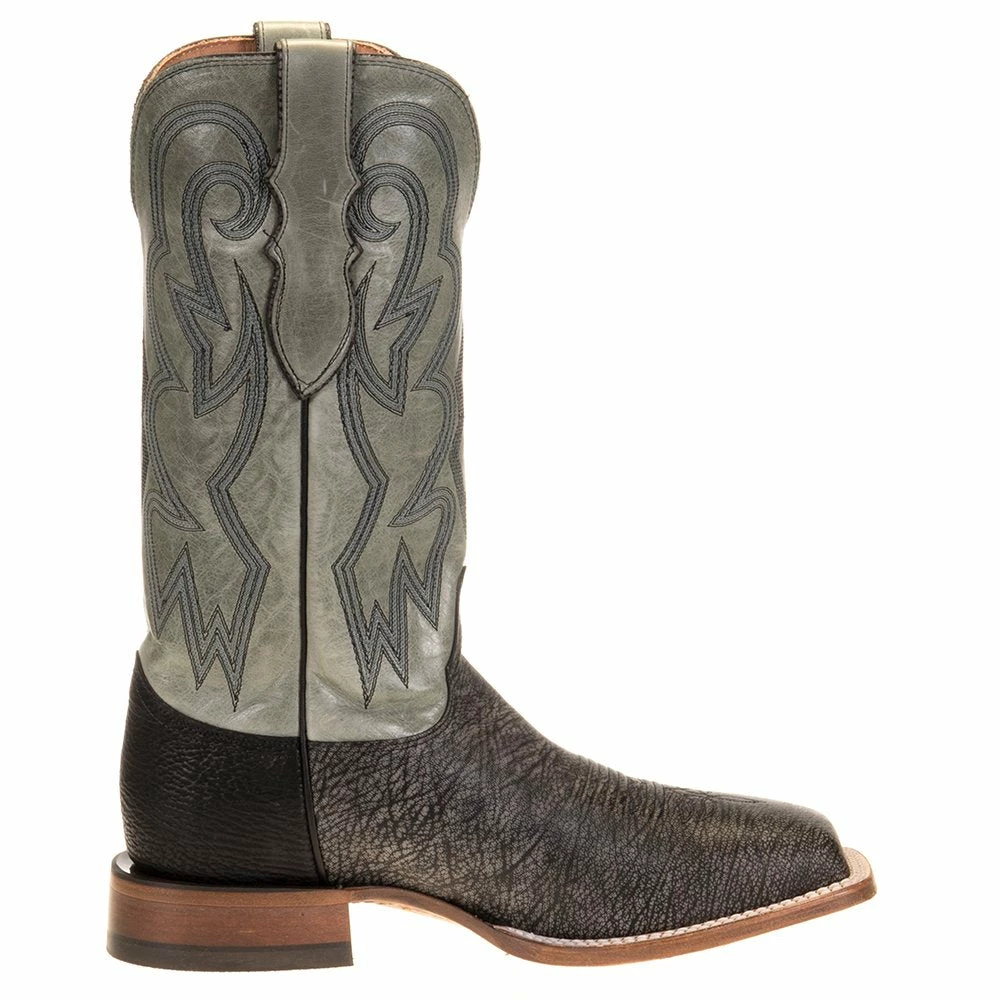 Justin Boots Men's AQHA Antracite Goat 13in. Seaglass Cowhide Top Square Toe 7 Justin Boots Men's AQHA Antracite Goat 13in. Seaglass Cowhide Top Square Toe - Image 5