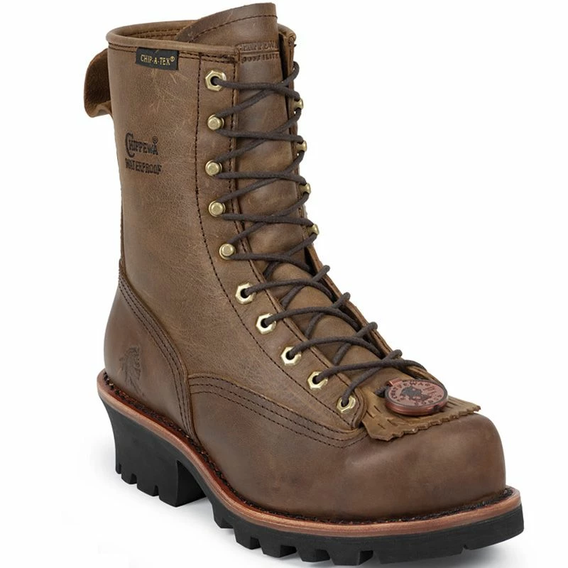 Chippewa Footwear Men's Steel Toe Waterproof Lace Logger Work Boots 4 Chippewa Footwear Men's Steel Toe Waterproof Lace Logger Work Boots - Image 2