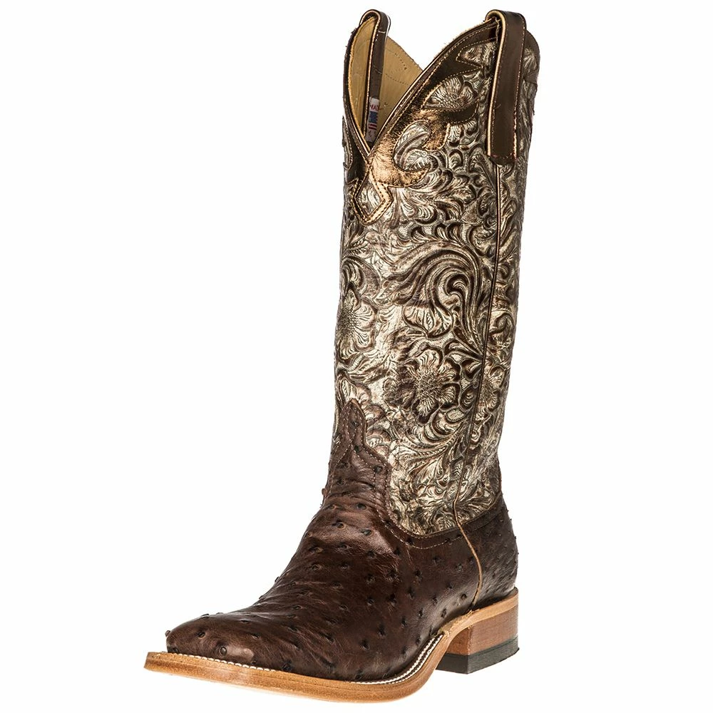 Anderson Bean Women's Kango Tobacco Full Quill Ostrich Boots 3 Anderson Bean Women's Kango Tobacco Full Quill Ostrich Boots