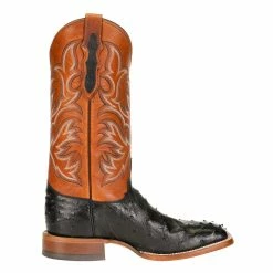 Justin Boots Men's Pascoe Black Full Quill Ostrich 13in. Rebel Suntan Top Cowboy Boots 11 Justin Boots Men's Pascoe Black Full Quill Ostrich 13in. Rebel Suntan Top Cowboy Boots -Justin Boots Store 8097 4