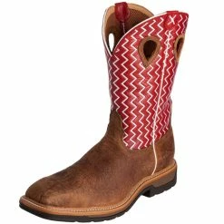 Twisted X Men's Distressed Saddle Shoulder Steel Toe Lite Weight Cowboy Work Boots