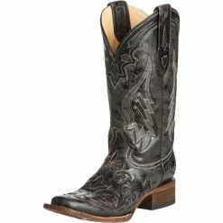 Corral Women's Vintage Black Python Inlay Cowgirl Boots