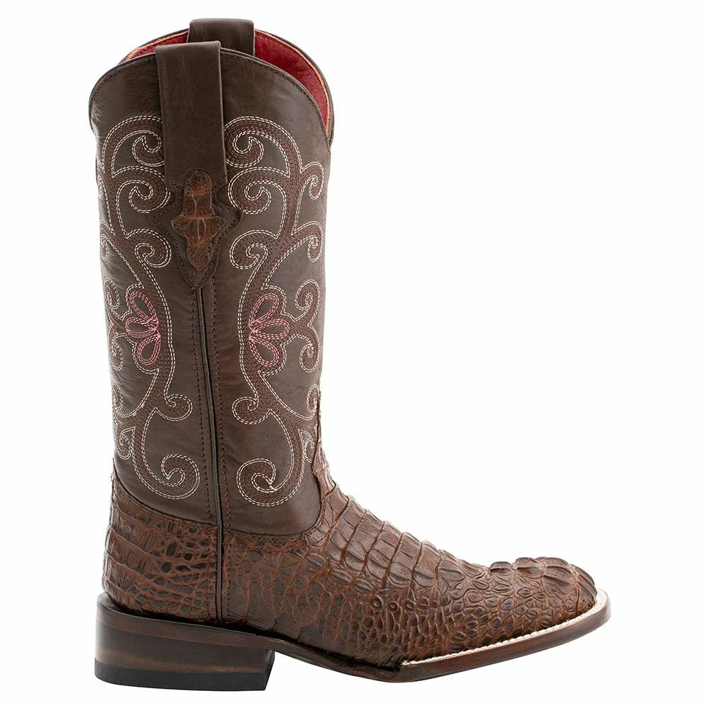 Ferrini Women's Sport Rust Caiman Print Cowgirl Boots 5 Ferrini Women's Sport Rust Caiman Print Cowgirl Boots - Image 3