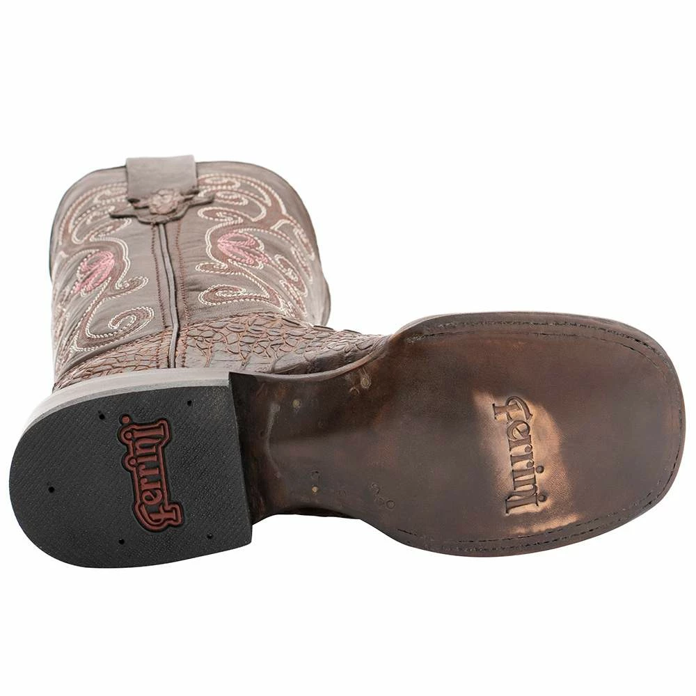 Ferrini Women's Sport Rust Caiman Print Cowgirl Boots 7 Ferrini Women's Sport Rust Caiman Print Cowgirl Boots - Image 5