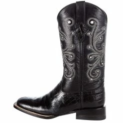 Ferrini Women's Black Gator Belly Print Cowgirl Boots 9 Ferrini Women's Black Gator Belly Print Cowgirl Boots -Justin Boots Store 90793 04 3