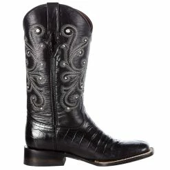 Ferrini Women's Black Gator Belly Print Cowgirl Boots 11 Ferrini Women's Black Gator Belly Print Cowgirl Boots -Justin Boots Store 90793 04 5