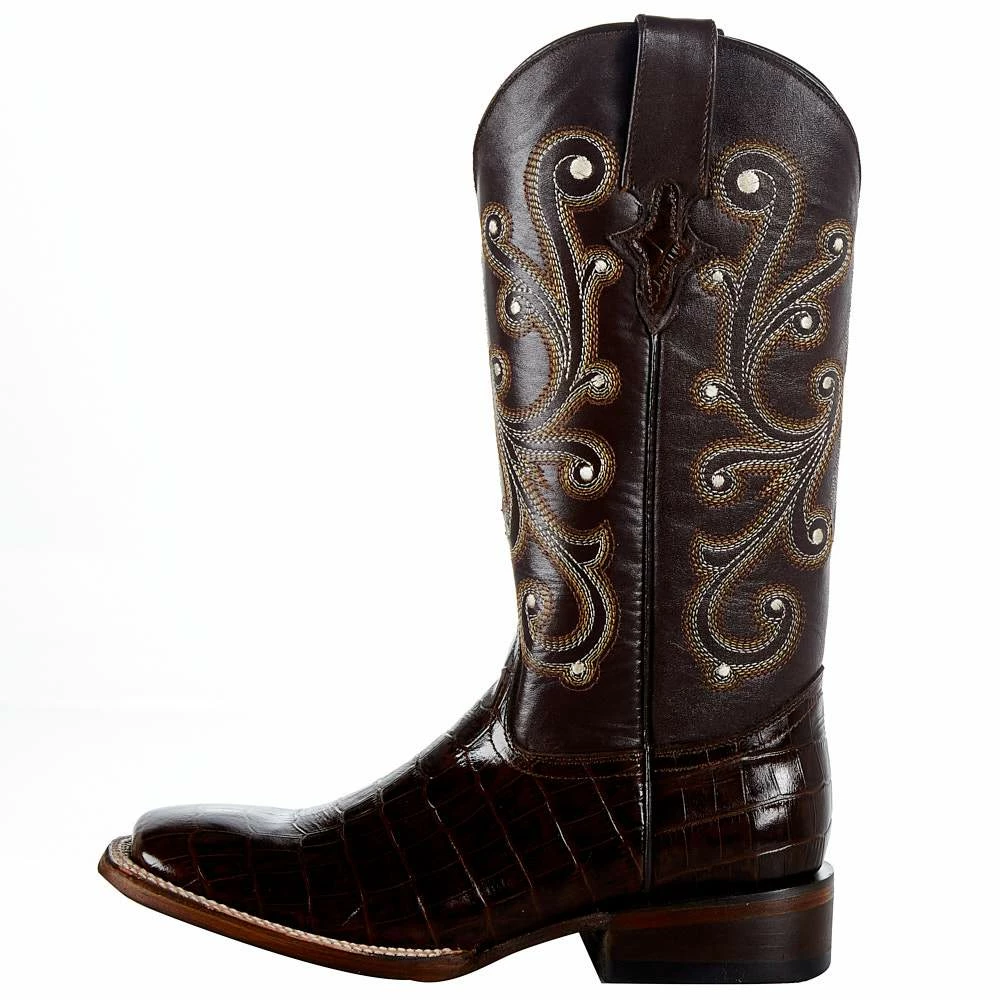 Ferrini Women's Chocolate Gator Belly Print Cowgirl Boots 5 Ferrini Women's Chocolate Gator Belly Print Cowgirl Boots - Image 3