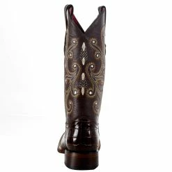Ferrini Women's Chocolate Gator Belly Print Cowgirl Boots 10 Ferrini Women's Chocolate Gator Belly Print Cowgirl Boots -Justin Boots Store 9079309065B 4