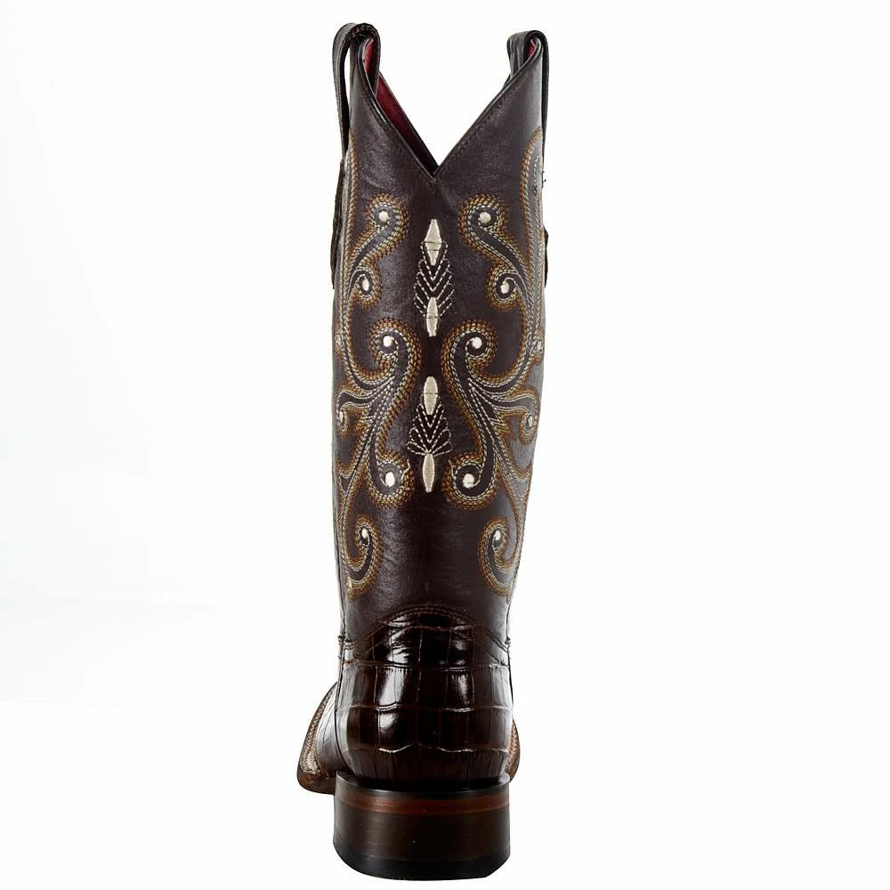 Ferrini Women's Chocolate Gator Belly Print Cowgirl Boots 6 Ferrini Women's Chocolate Gator Belly Print Cowgirl Boots - Image 4