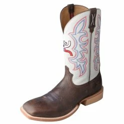 Twisted X Men's Hooey By Brown With White Top 12in. Cowboy Boots